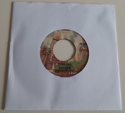 RAINBOW - STONE COLD VINYL 45. PLAYS EXCELLENT. USA ISSUE.