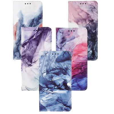 Für XIAOMI REDMI NOTE 10 5G - HandyTasche Hülle Flip Case Bunt Muster Marble NEW
