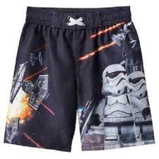 STAR WARS BOYS STORM TROOPER SWIM SWIMMING SHORTS TRUNKS SIZE 4 NWT NEW 