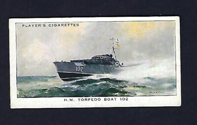 1939 Trade Card Celebrated Ships #17, Players Cigarettes, Tobacco, ''Torpedo Boat