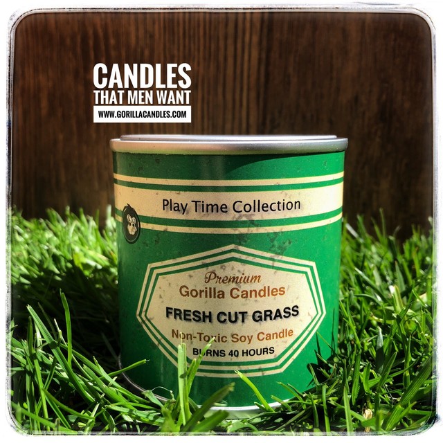 Pottery Barn 4 Pillar Candle Natural Fresh Cut Grass Blade