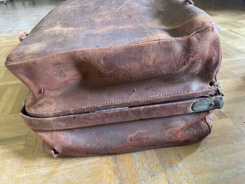 Koffer Arztkoffer Doktortasche Hebammentasche 1880 Patina Leder Oldtimer - Bild 14 von 24