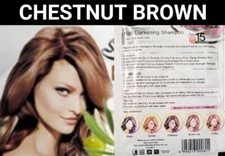 5 PCS CHESTNUT BROWN HERBAL TYPE HAIR DYE SHAMPOO-COLOR GRAY HAIR AT HOME