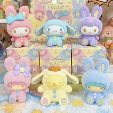 Miniso Sanrio Cartoon Characters Fluffy Rabbit Series Confirmed Blind Box GiftS