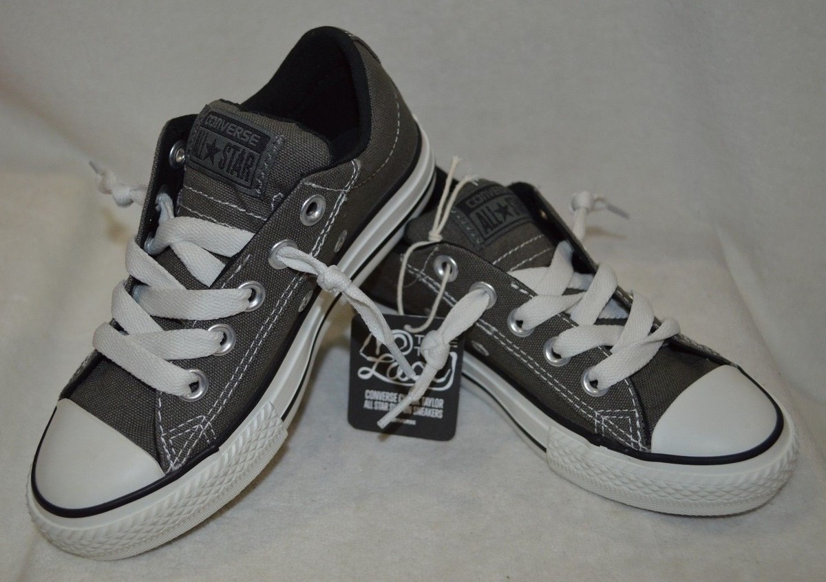 Converse Boy's CT Street OX Charcoal Slip-On Sneakers - Size
