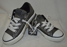 Converse Boy's CT Street OX Charcoal Slip-On Sneakers - Size 3 NWB 626091F 