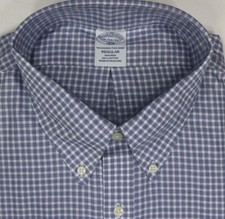 Brooks Brothers The Original Polo Shirt Regular Fit 18-34/35 Blue Grey NWT 118.0