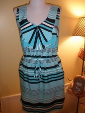 Rue 21 Rue21 green, black, white sleeveless dress medium 9