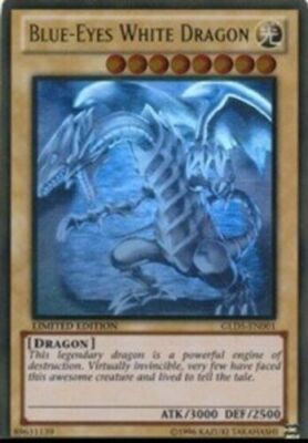遊戯王 青眼の白龍 GLD5-EN001 ゴーストレア Yu-Gi-Oh! TCG Blue-Eyes White Dragon Ghost Rare Limited Edition