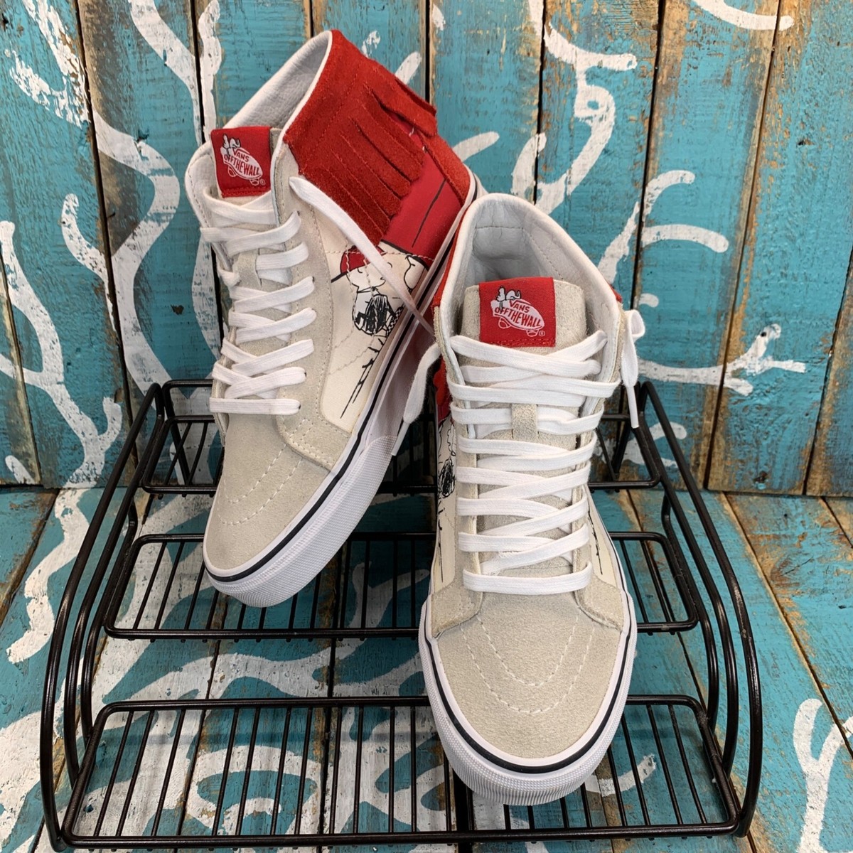 VANS Snoopy Peanuts Suede High-Top Skateboard Shoe Dog House