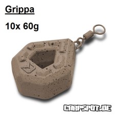 10x 60g Grippa Piombo Peso da Terra G Carpa Portano Pesca Wurfblei Presa Cyber
