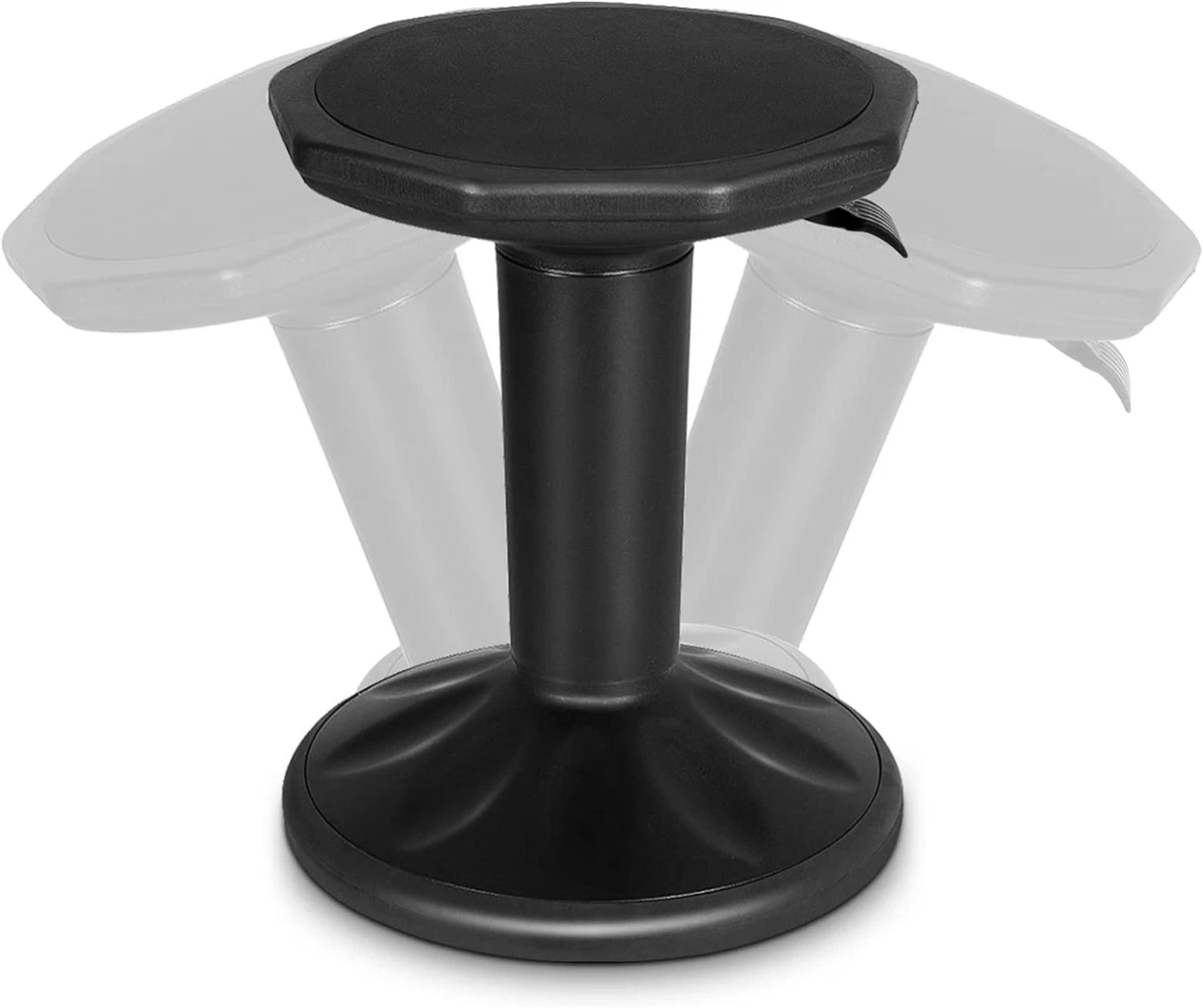 Adjustable outlet wobble stool
