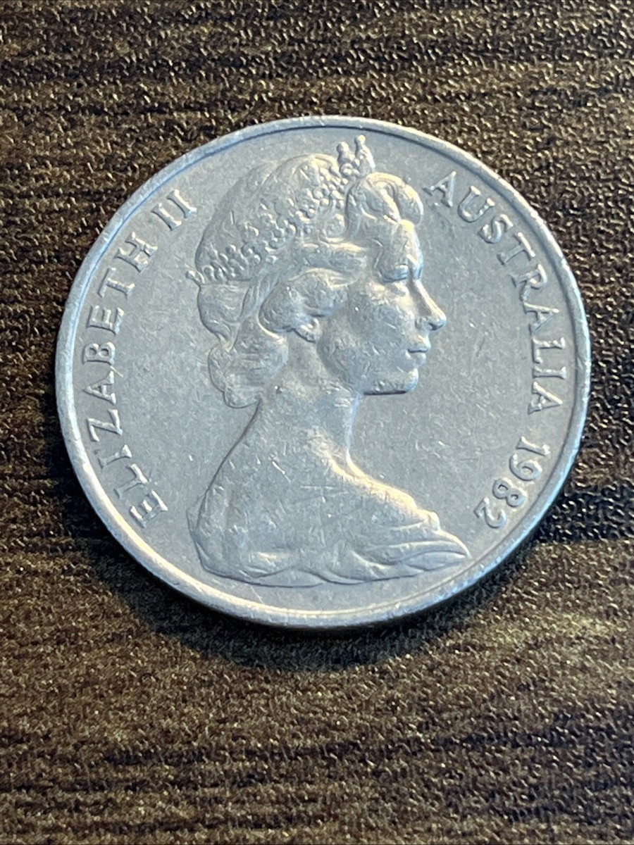 1982 Australia 20 Cents Copper-Nickel Platypus Q. Elizabeth II