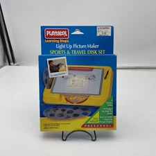 Playskool Light Up Picture Maker Design Sports And Travel Disk Set 1995 Hasbro ☆