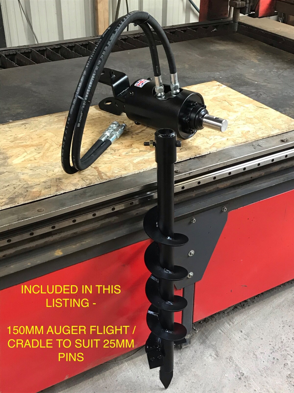 Mini digger auger / Hydraulic auger / mini digger attachments / post hole borer eBay