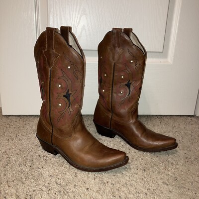 GYPSY ROSE Boots WESTERN Cowgirl CRYSTALS Stitching - Sz 8 B  NICE!