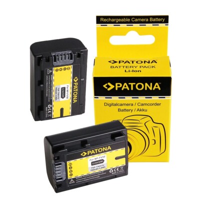 2x Akku für Sony NP-FV50 HDR-CX110 HDR-CX170 NP-FV30 NP-FV100 DCR-SR88E Patona