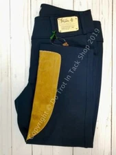 Tailored Sportsman Ladies Vintage Trophy Hunter Front Zip Low-Rise Black & Blue