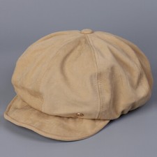 Women Solid Oversized Cotton Hat Japanese Retro Cabbie Painter Beret Cap Casual