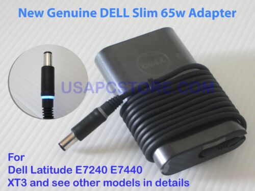 New genuine Dell latitude slim ac adapter for e7240 e7440 XT3 14R XPS 14 15R 65w - 第 1/10 張圖片