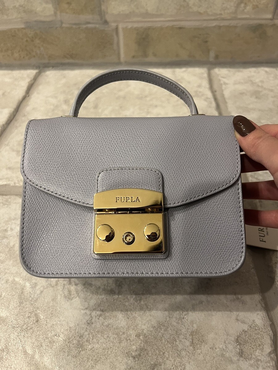 FURLA METROPOLIS CO グレー Furla Metropolis mini crossbody in Gray - NEW with Tags | eBay