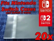 20x Nintendo Switch 1 &2 Game Case Resealable Protective Sleeve Bags Sleeves OPP
