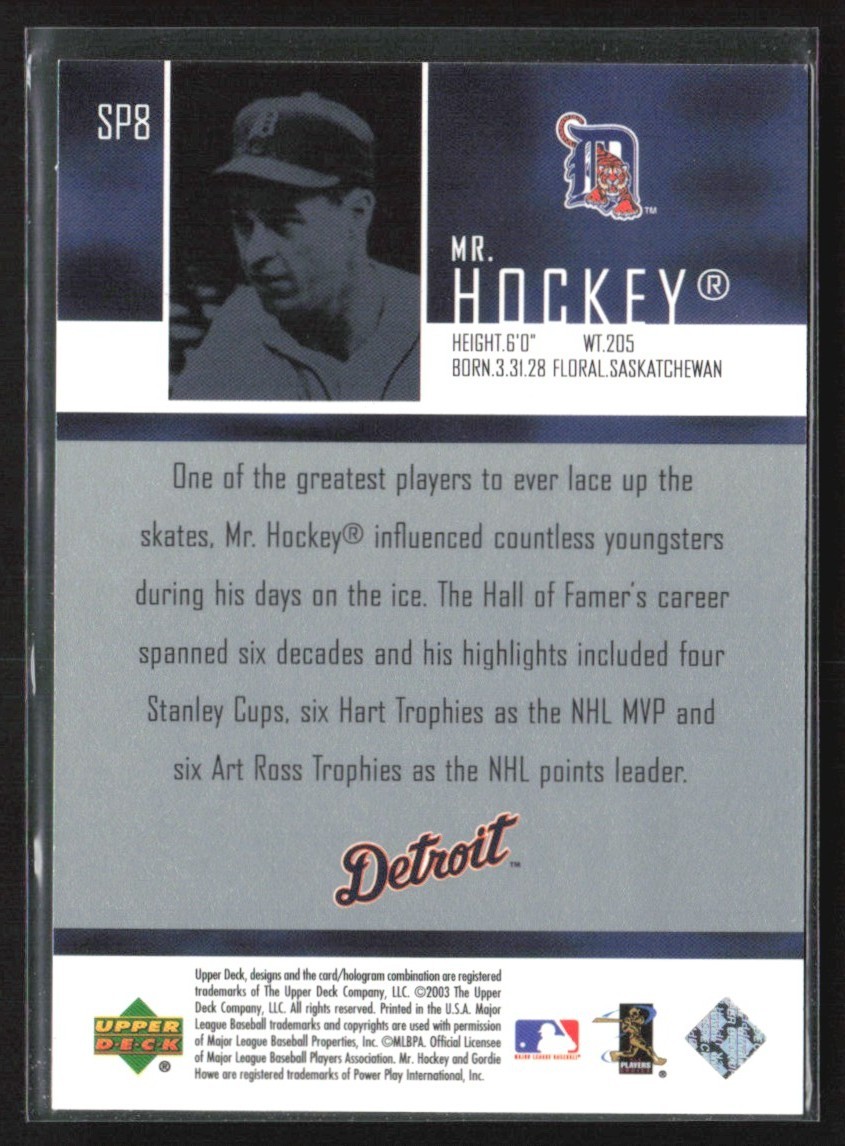 Gordie Howe Mr. Hockey 2004 Upper Deck Short Prints A #SP8 Detroit Tigers