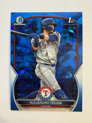 #ad #ad 2023 Bowman Chrome Prospects Alejandro Osuna Sapphire RC #BCP 131 Texas Rangers $2.49