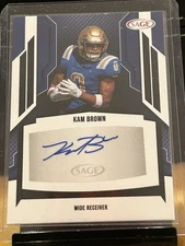 2024 Sage Football #A-KB Kam Brown Auto RC Black UCLA WR