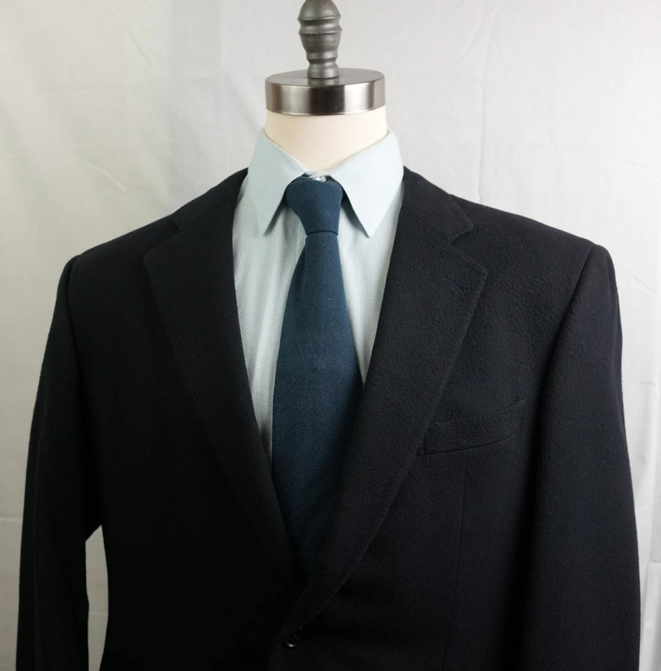 Casaco esportivo Zegna cashmere lã masculino preto blazer 42 R - Imagem 4 de 4