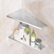 12" Corner Shower Shelf 2-Pcs, Rustproof 304 Stainless Steel Corner Shower Sh...
