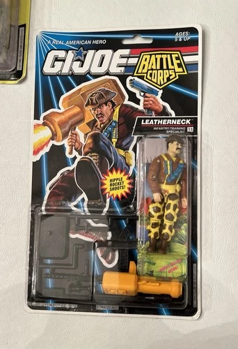 New Vintage Action Figure Sealed Hasbro GI JOE 1992 Battle Corps Leatherneck MOC