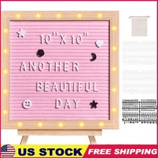 Felt Letter Board W/ 510 Letters LED Lights Home Decor Parties Events New