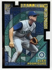 2000 Topps Gallery of Heroes Alex Rodriguez NM #GH1 Stained Glass Die Cut Insert