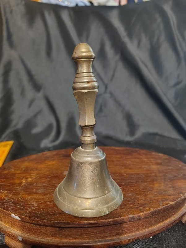 Rare early 1900's antique brass hand bell 5.5" EthosSonoma ??