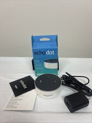 Amazon Echo Dot (2nd Generation) Smart Speaker w/Alexa White. New-open Box