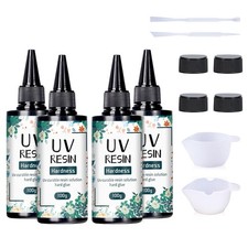 UV Resin Upgraded Hard Type Crystal Clear Ultraviolet Curing Epoxy 400g