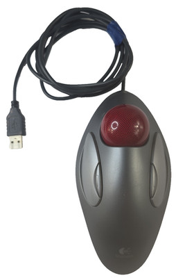 LOGITECH T-BC21 MARBLE MOUSE USB 804377-0000 4-BUTTON TRACKBALL, Tested. Mint !!