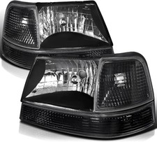 Black Headlights Corner Lights Compatible with 1998-2000 Ford Ranger, L R Pair