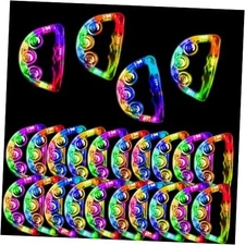 24 Pack LED Light Up Tambourines with Flashing Lights Tambourine Toys for 