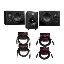 Adam Audio A8H Studio Monitor Pair with ADAM Audio Sub12 Subwoofer and Cables