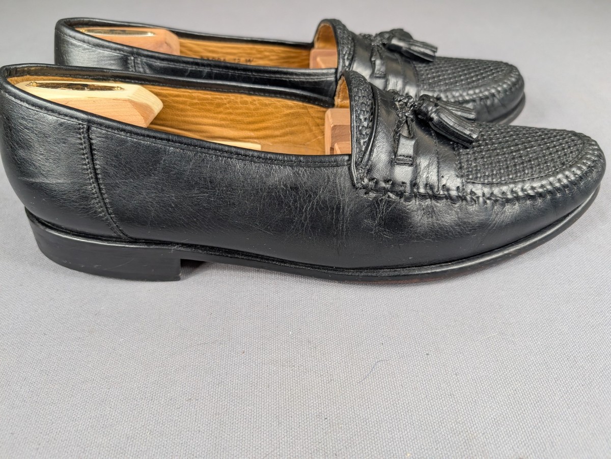 Nordstrom Shoes Mens 13 Black Kappa Leather Tassel Loafers 