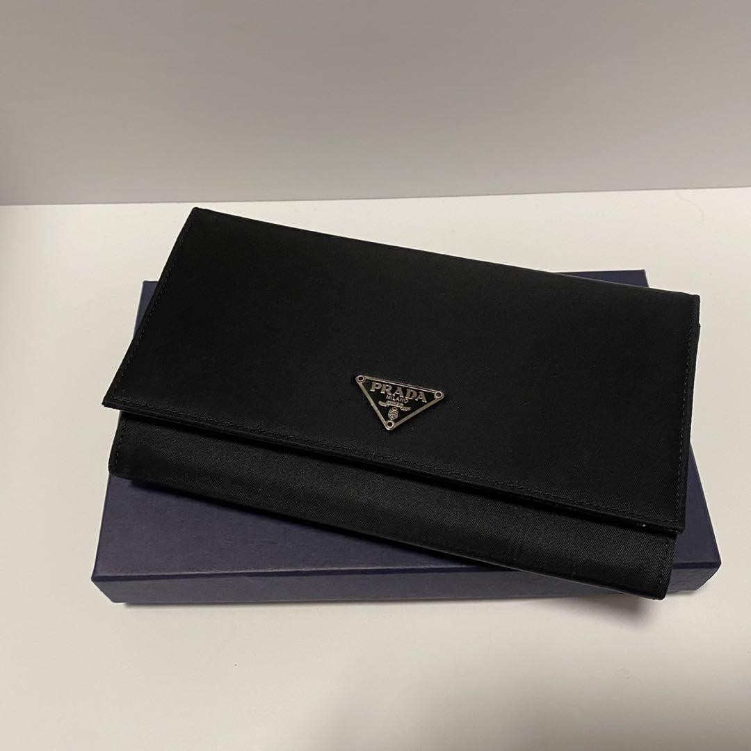 Prada Tessuto M608 Long Wallet with Triangle Logo Plate