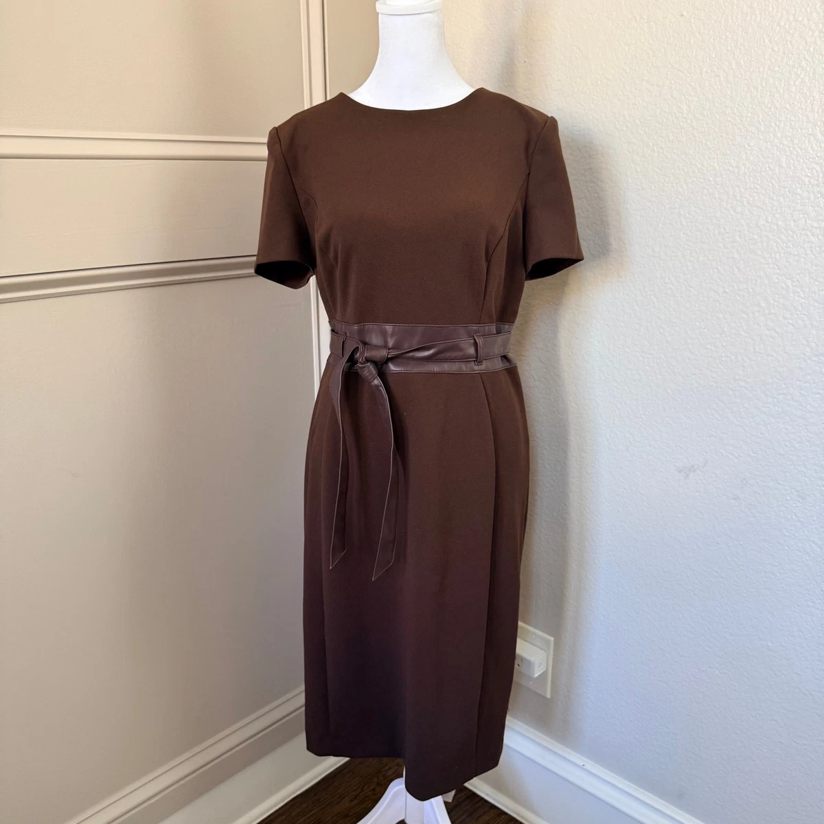 Calvin Klein Faux Leather Sheath Dresses for Women for sale | eBay