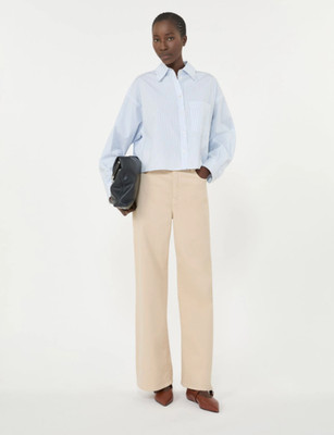 Weekend MaxMara Cotton Poplin Shirt - Light Blue, US Size 10