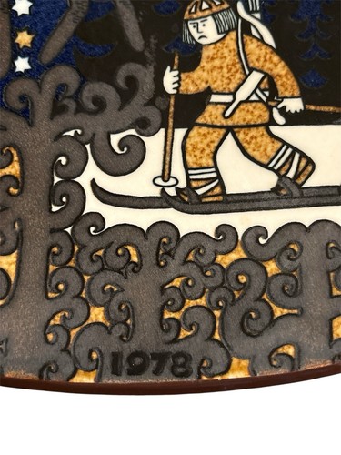 Arabia Finland Kalevala Annual Plate 1978 Stoneware - Picture 2 of 4