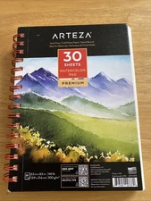 ARTEZA Watercolor Paper,  27 Sheets Each, 5.5x8.5 Inches Watercolor Pad Premium