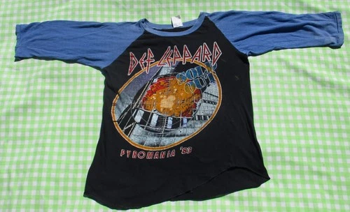80s Def Leppard '83 Pyromania Tour Concert Raglan Pa 1980s vintage concert t-shirt, vintage, single stitch, B+ condition