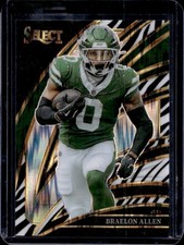 2025 Panini Select Braelon Allen Club Level SP Zebra Shock Prizm #277 Jets
