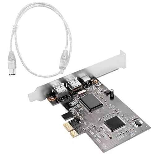 PCI Express X1 PCI-E FireWire 1394A IEEE1394 Controller Card Black for6355